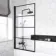 Stafford 1400x700 Round Shower Bath & 6mm Easy Clean Matt Black Grid Bath Screen