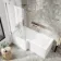 L Shaped 1700 Shower Bath & 4mm Fixed Screen - Left Handed