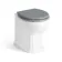 Traditional Dove Grey Back To Wall Unit and Hudson Toilet with Wooden Seat