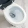 Hudson Traditional Toilet With Low-Level Cistern and Inky Blue Wooden Seat