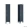 Bermuda Inky Blue Floor Standing Tall Cabinet 1500x350mm - Brass Knurled Handles