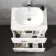 Avon Gloss White Vanity Drawer with Marble Top & Curved Counter Top Basin 600mm