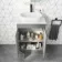 Trent Stone Grey Vanity with Marble Top & Curved Counter Top Basin 600mm