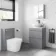 Trent Stone Grey Vanity Drawer with Marble Top & Oval Counter Top Basin 600mm