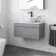 Trent Stone Grey Wall Hung Drawer Vanity with Marble Top & Curved Counter Top Basin 800mm