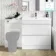 Trent Gloss White Basin Drawer and Back To Wall Unit 1300mm