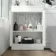 Trent Gloss White Basin Vanity and Back To Wall Unit 1100mm - Left Handed