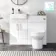 Harper Gloss White Combination Vanity Basin with Marble Top & Miami Toilet 1000mm