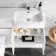 Foster Gloss White Combination Vanity Basin and Atlanta Toilet 1200mm - Right Handed
