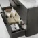 Elba Charcoal Elm Wall Hung Drawer 800mm Excludes Counter Top Basin - Black Accents