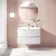 Bali Gloss White Wall Hung Basin Drawer Vanity 800mm
