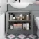 Quartz Stone Grey Combination Vanity Basin and Seattle Toilet 1150mm - Black Accents