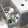 Avon Stone Grey Wall Hung Basin Drawer Vanity 600mm - Black Accents