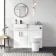 Harper Gloss White Combination Vanity Basin & Aruba Toilet 1000mm - Black Accents