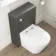 Bermuda Traditional Graphite Grey Slimline Back To Wall Unit and Boston Toilet