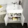 Monaco Chalk White Combination Vanity Basin with Marble Top and Boston Toilet 1500mm