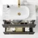 Elba Graphite Grey Wall Hung Drawer Vanity with Marble Top & Curved Counter Top Basin 800mm - Brushed Brass Accents