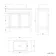 Bermuda Dove Grey Vanity with Curved Counter Top Basin 800mm - Brushed Brass Accents