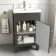 Bermuda Graphite Grey Basin Vanity 500mm - Brushed Brass Accents