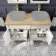 Lucia Chalk White Cabinet with Oak Effect Top 1200mm (Excludes Counter Top Basins) - Brushed Brass Accents