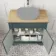 Lucia Midnight Green Cabinet with Oak Effect Top 840mm - Excludes Counter Top Basin