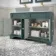 Lucia Midnight Green Cabinet with Marble Top 1200mm (Excludes Counter Top Basins) - Brushed Brass Accents
