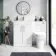 Mersey Gloss White Combination Vanity Basin and Miami Toilet 1100mm