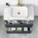 Corsica Inky Blue Vanity Drawer with Marble Top & Marin Basin 800mm