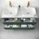 Corsica Midnight Green Wall Hung Drawer Vanity with Marble Top & Curved Counter Top Basin 1200mm