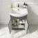 Capri Slate Grey Vanity with Semi Recessed Basin 550mm - Traditional Handles