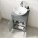 Milos Fog Grey Vanity with Oval Basin 500mm - Traditional Handles