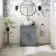 Milos Fog Grey Vanity with Oval Basin 600mm - Traditional Handles