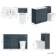 Milos Navy Blue Combination Vanity Basin and Houston Toilet 1300mm - Chrome Handles