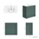 Milos Mystic Green Basin Vanity 800mm - Chrome Handles