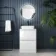 Corsica Gloss White Vanity Drawer with Marble Top & Marin Basin 600mm