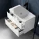 Corsica Gloss White Wall Hung Drawer Vanity with Marble Top 800mm - Excludes Counter Top Basin