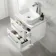 Omaha Gloss White Wall Hung Drawer Vanity with Marble Top & Marin Basin 600mm