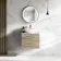 Elba Dawn Oak Wall Hung Drawer Vanity with Marble Top & Oval Counter Top Basin 600mm