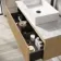 Malta Fluted Country Oak Wall Hung Drawer Vanity with Marble Top & Cody Basin 1000mm