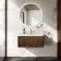 Malta Fluted Black Walnut Wall Hung Basin Drawer Vanity 800mm