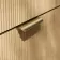 Sicily Fluted Country Oak Side Cabinet Unit 300mm - Brushed Brass Accents