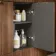 Sicily Fluted Black Walnut Side Cabinet Unit 300mm - Chrome Handles