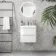 Corsica Gloss White Wall Hung Slimline Basin Drawer Vanity 500mm