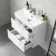 Corsica Gloss White Wall Hung Slimline Basin Drawer Vanity 600mm