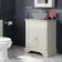 Lucia Chalk White Cabinet with Oak Effect Top 640mm - Excludes Counter Top Basin