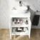 Trent Gloss White Vanity with Curved Counter Top Basin 600mm