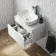 Trent Gloss White Wall Hung Drawer Vanity with Curved Counter Top Basin 600mm