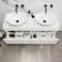 Trent Gloss White Double Wall Hung Drawer Vanity with Marble Top & Oval Counter Top Basin 1200mm