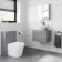Trent Stone Grey Wall Hung Drawer Vanity with Oval Counter Top Basin 600mm