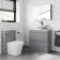 Trent Stone Grey Vanity Drawer with Marble Top & Oval Counter Top Basin 800mm